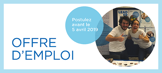Offre d'emploi - postulez avant le 5 avril 2018